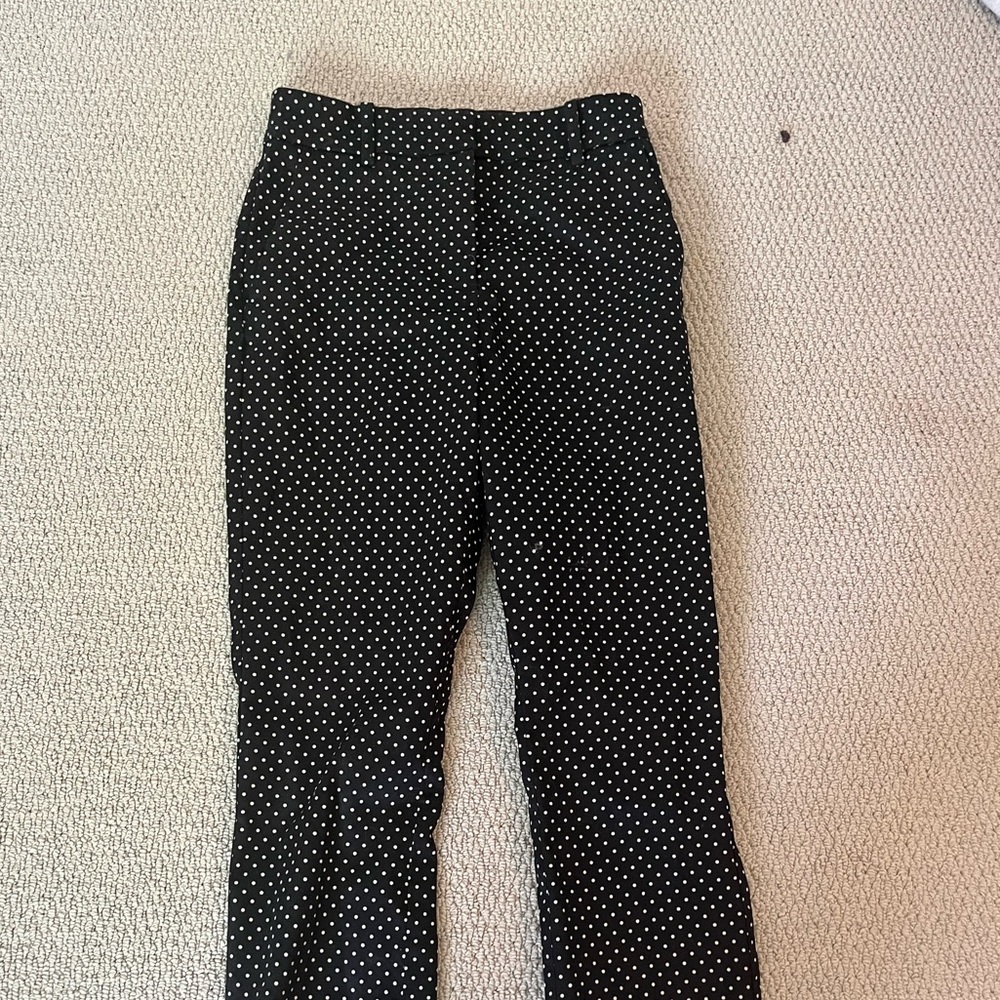 h&m nice high waited work type pants polka dots